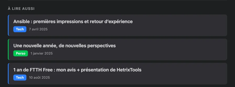 Bloc À lire aussi en bas de l'article sur Traefik, avec trois articles suggérés
